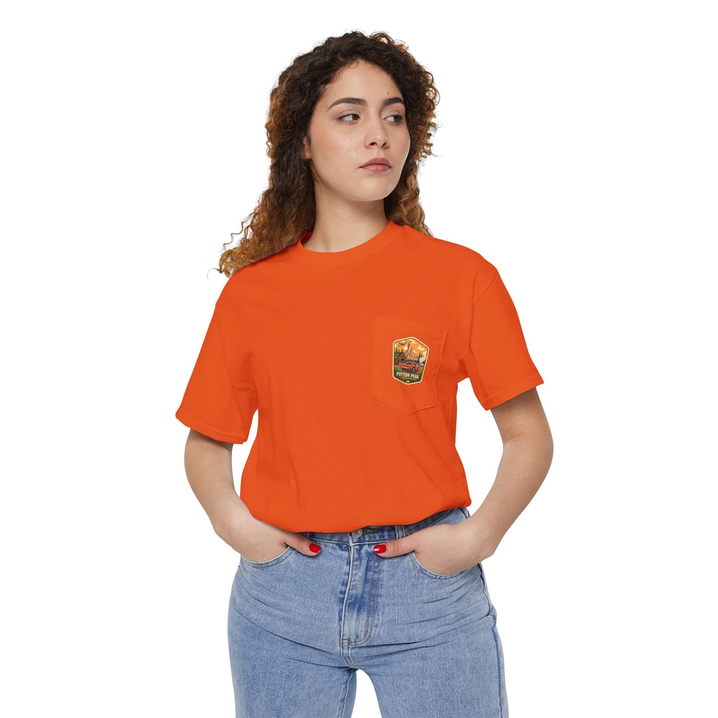 Piston Peak - Unisex Heavy Cotton Pocket Tee