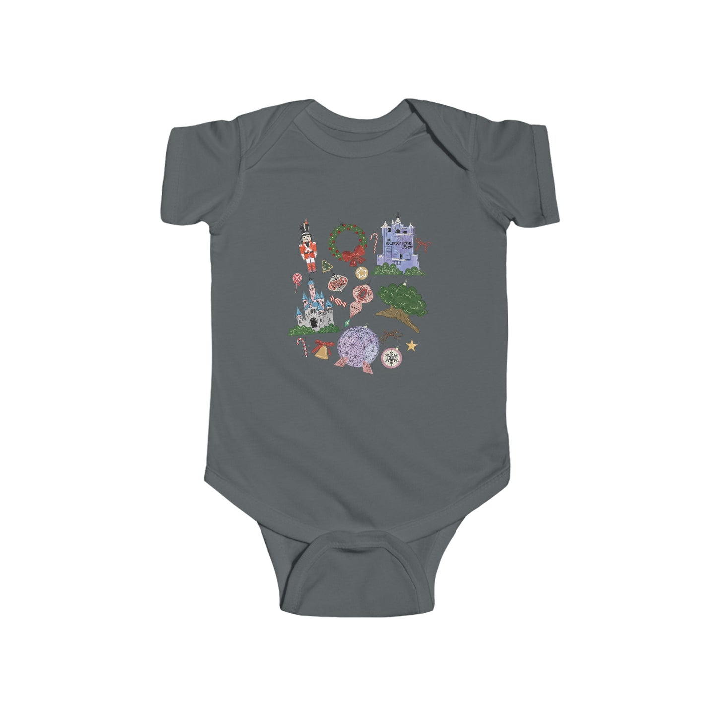 Park Icons Vintage Ornaments - Baby Onesie