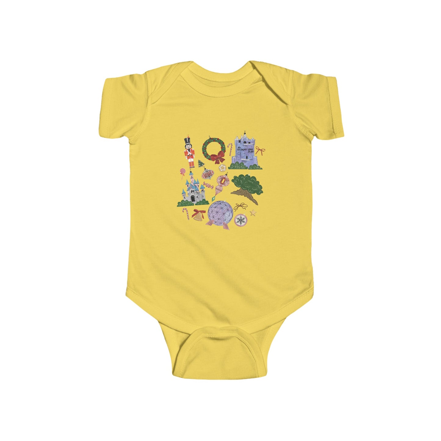 Park Icons Vintage Ornaments - Baby Onesie