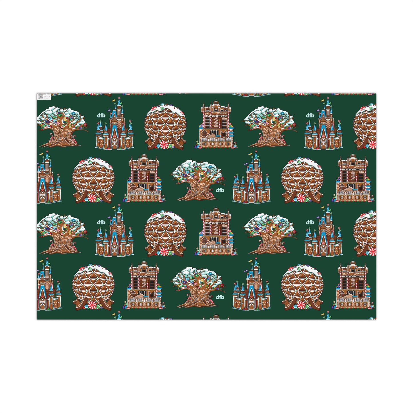 Gingerbread Park Landmarks - Gift Wrap Papers