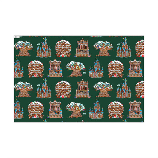 Gingerbread Park Landmarks - Gift Wrap Papers