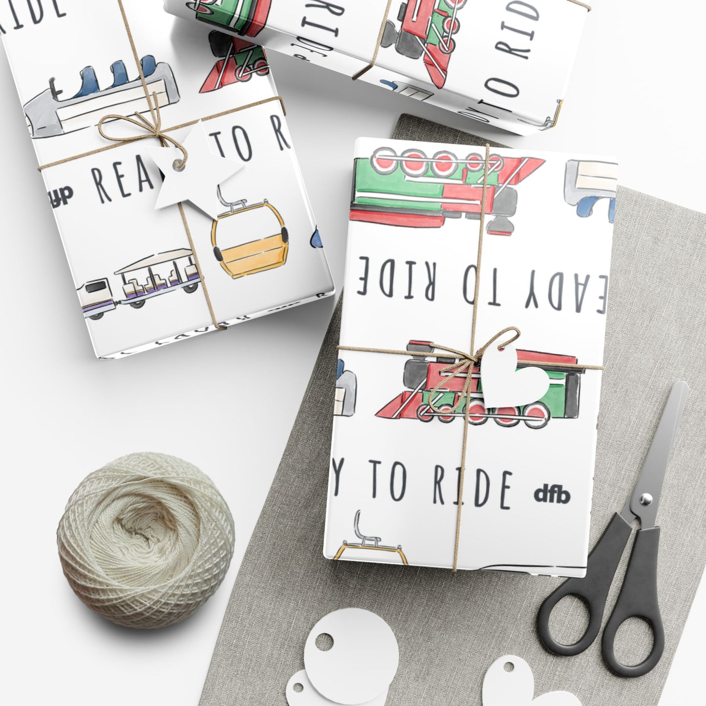 Ready to Ride, White Background - Gift Wrap Papers