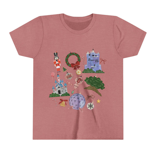 Park Icons Vintage Ornaments - Youth Short Sleeve Tee Shirt