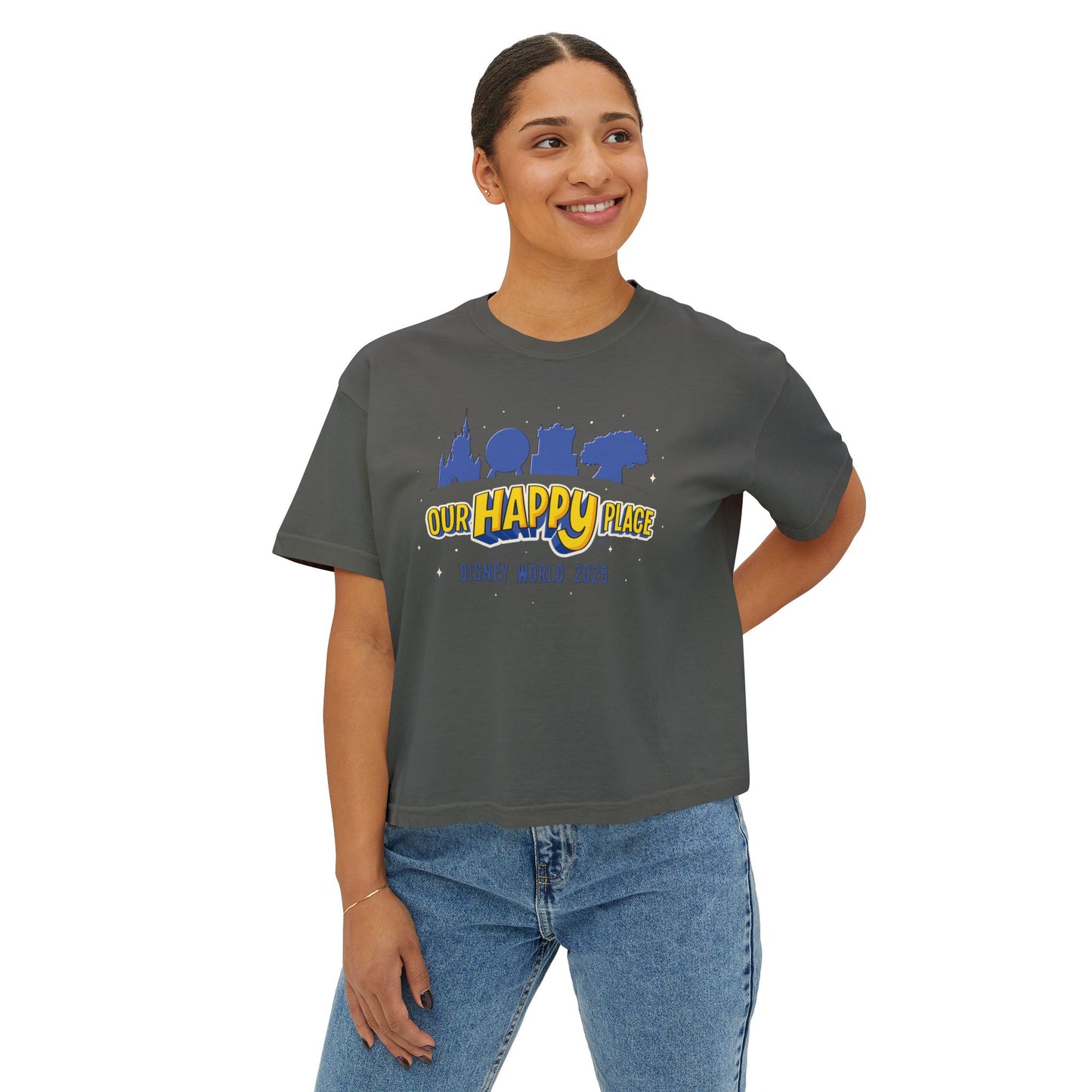 Our Happy Place 2025 - Family Matching Tee - Women's Boxy Tee