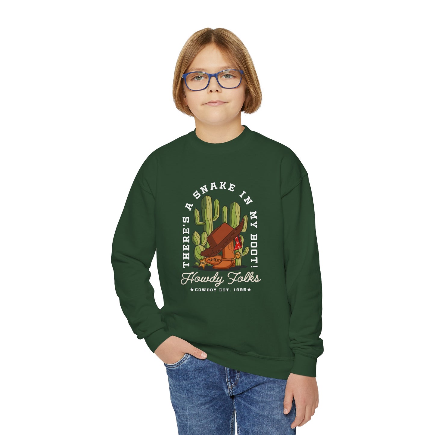 Howdy Folks - Youth Crewneck Sweatshirt