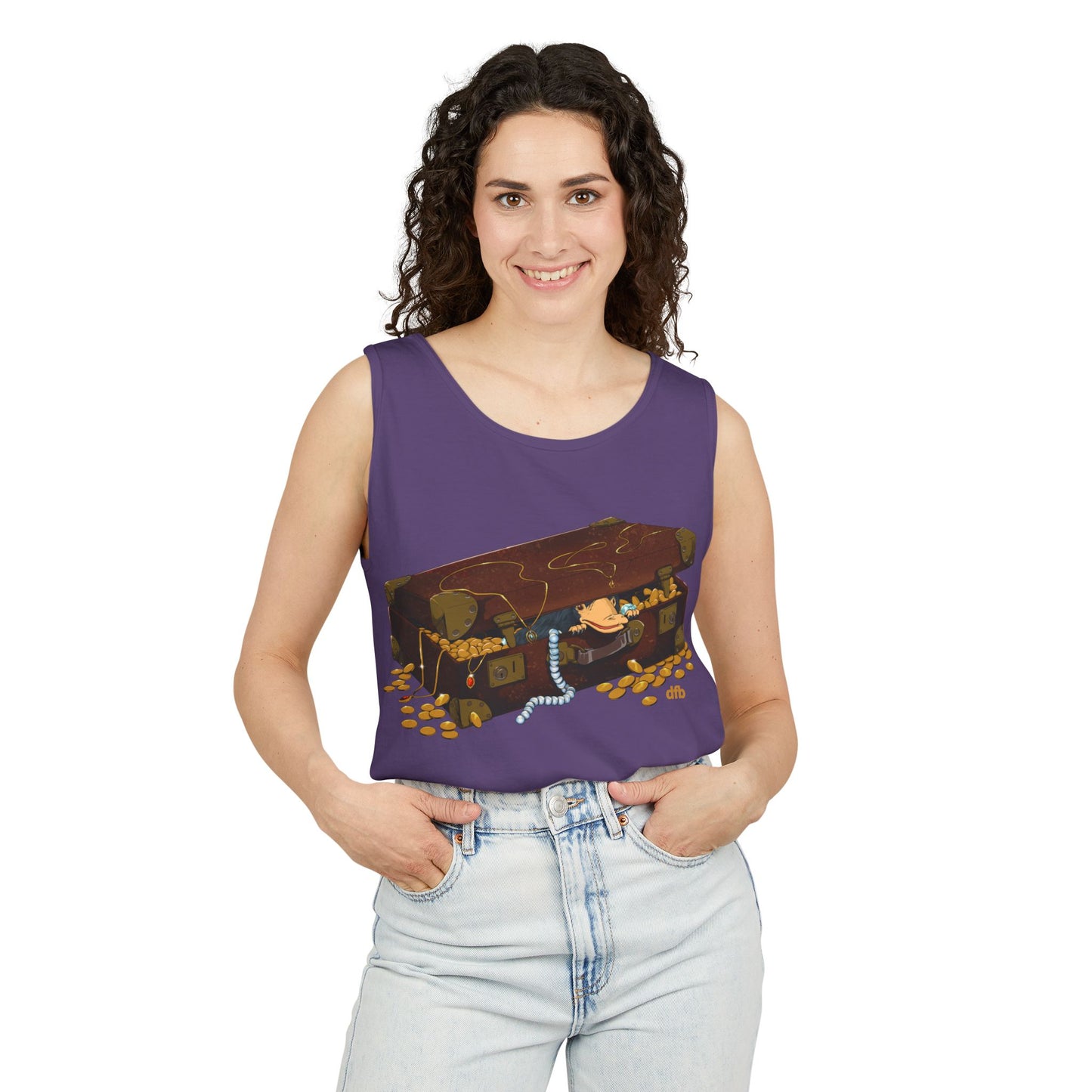 Niffler in a Suitcase - Unisex Garment-Dyed Tank Top