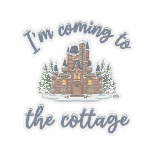 Snowy Cabin Castle, I'm Coming to the Cottage  - Kiss-Cut Stickers