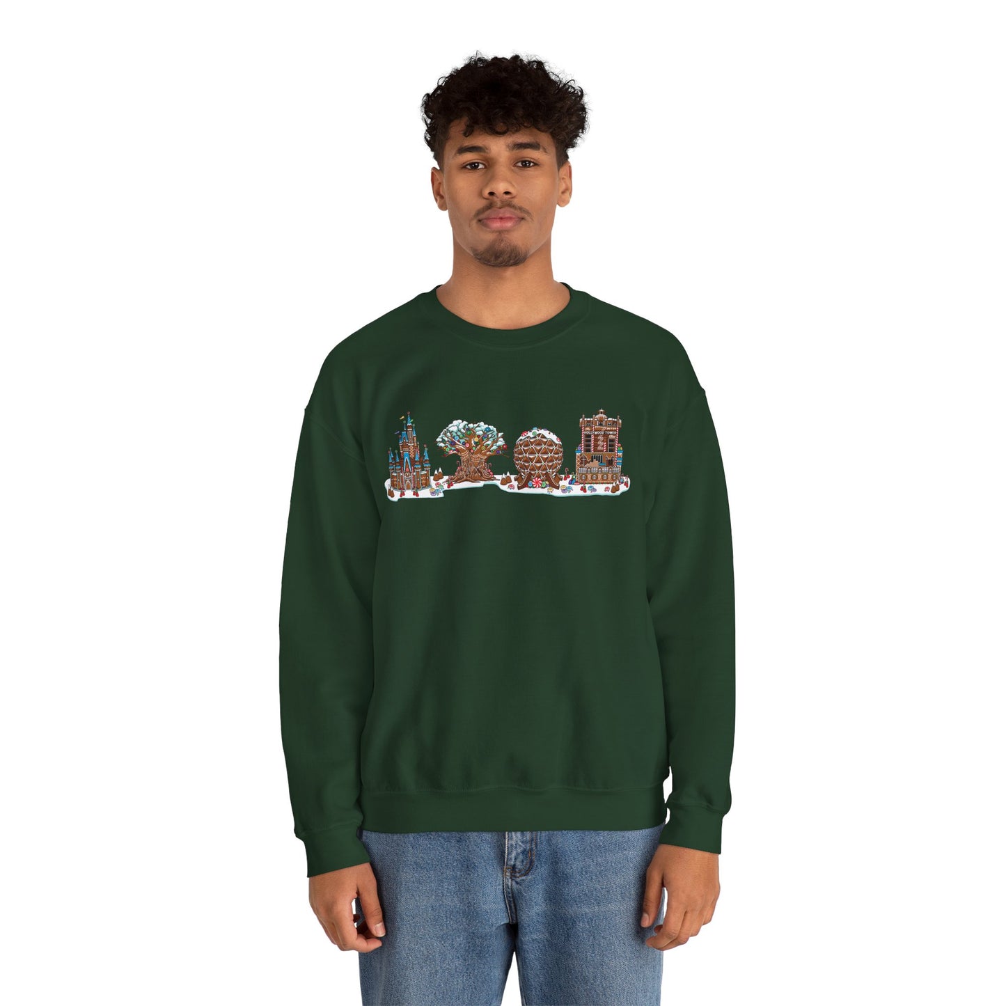 Gingerbread Park Icons - Adult Crewneck Sweatshirt