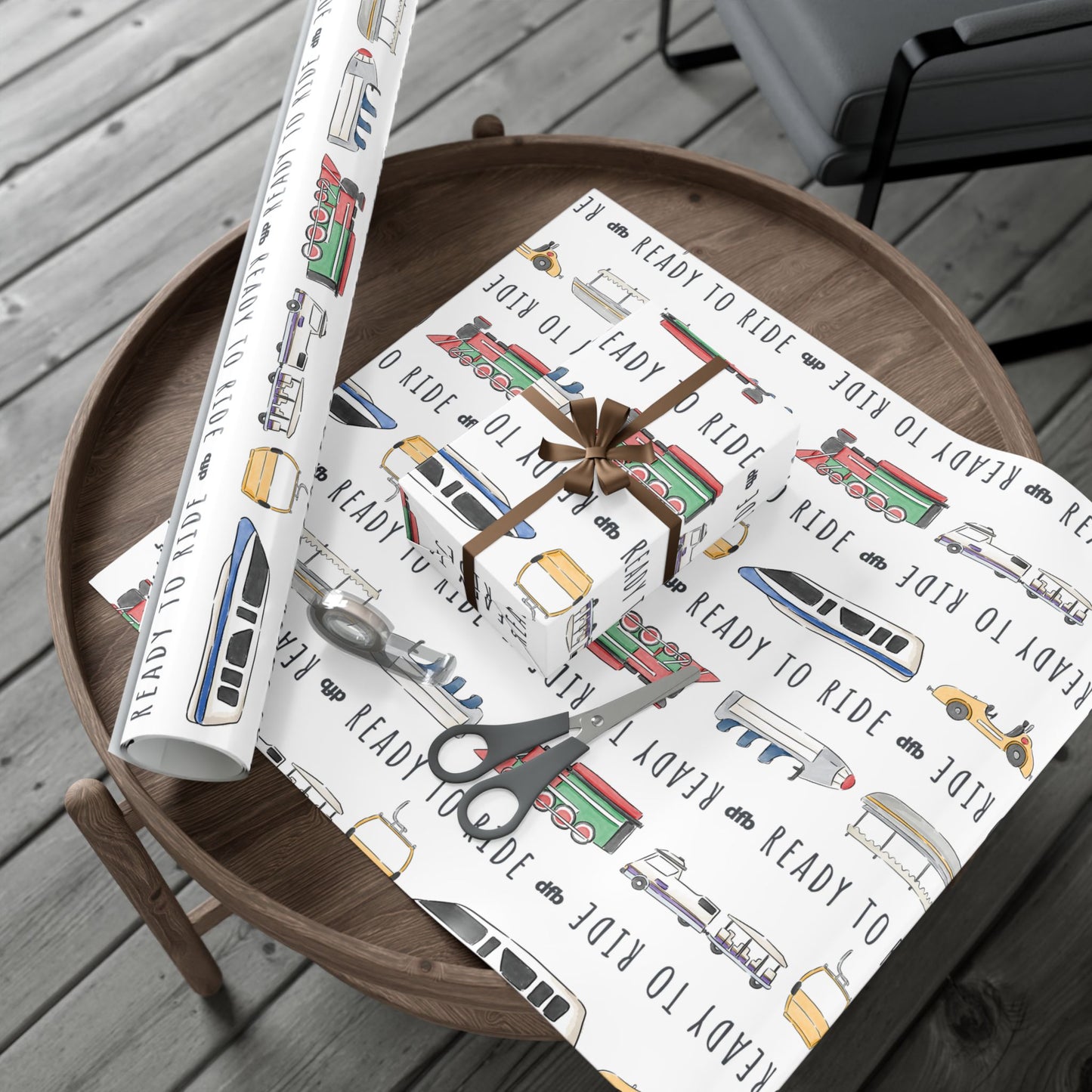 Ready to Ride, White Background - Gift Wrap Papers