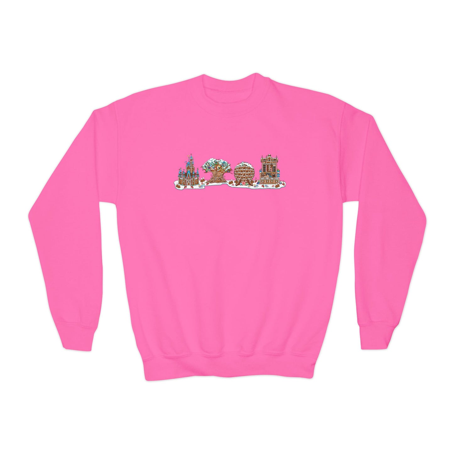 Gingerbread Park Icons - Youth Crewneck Sweatshirt