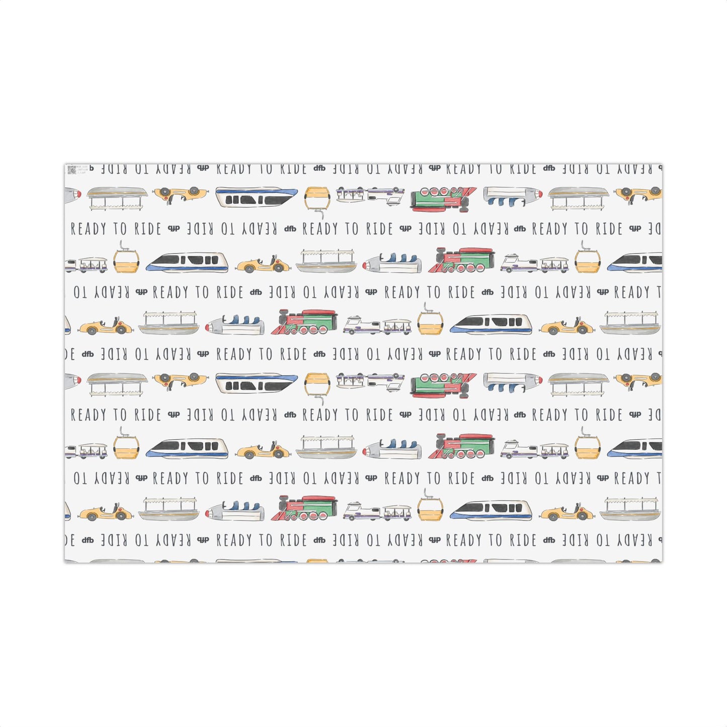 Ready to Ride, White Background - Gift Wrap Papers