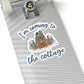 Snowy Cabin Castle, I'm Coming to the Cottage  - Kiss-Cut Stickers