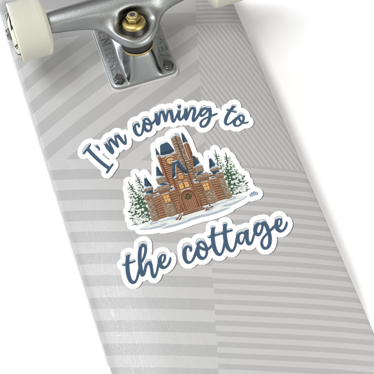 Snowy Cabin Castle, I'm Coming to the Cottage  - Kiss-Cut Stickers