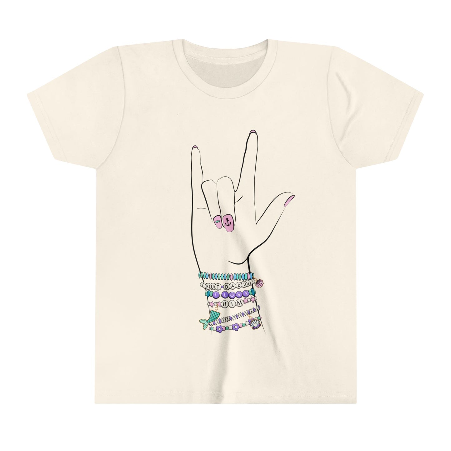 "But Daddy I Love Him!" - Friendship Bracelets - Youth Short Sleeve Tee Shirt