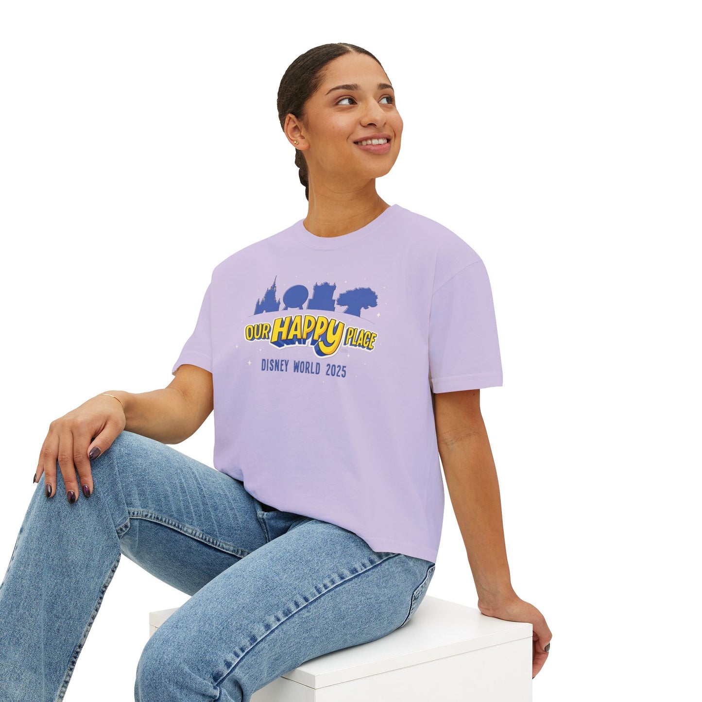 Our Happy Place 2025 - Family Matching Tee - Women's Boxy Tee