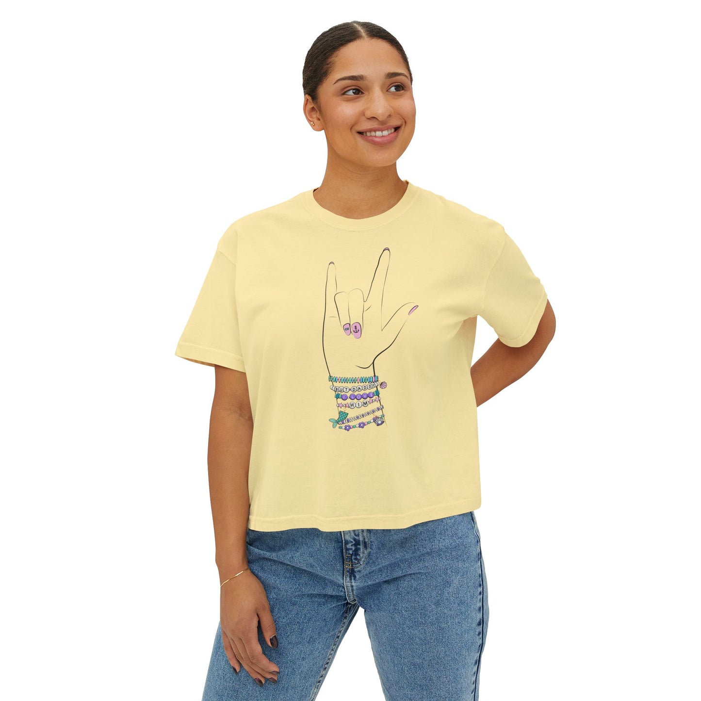 "But Daddy I Love Him!" - Friendship Bracelets - Women's Boxy Tee