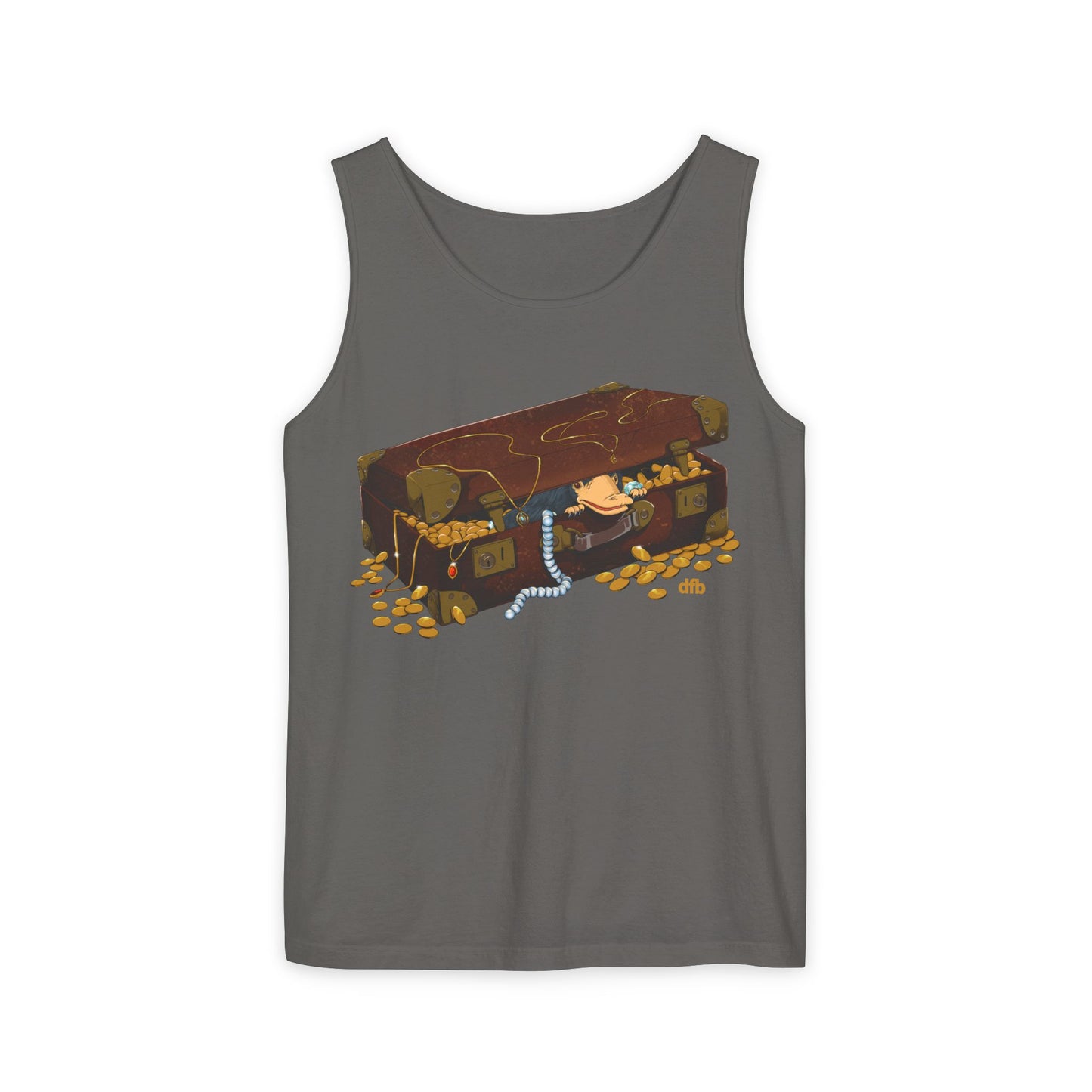Niffler in a Suitcase - Unisex Garment-Dyed Tank Top