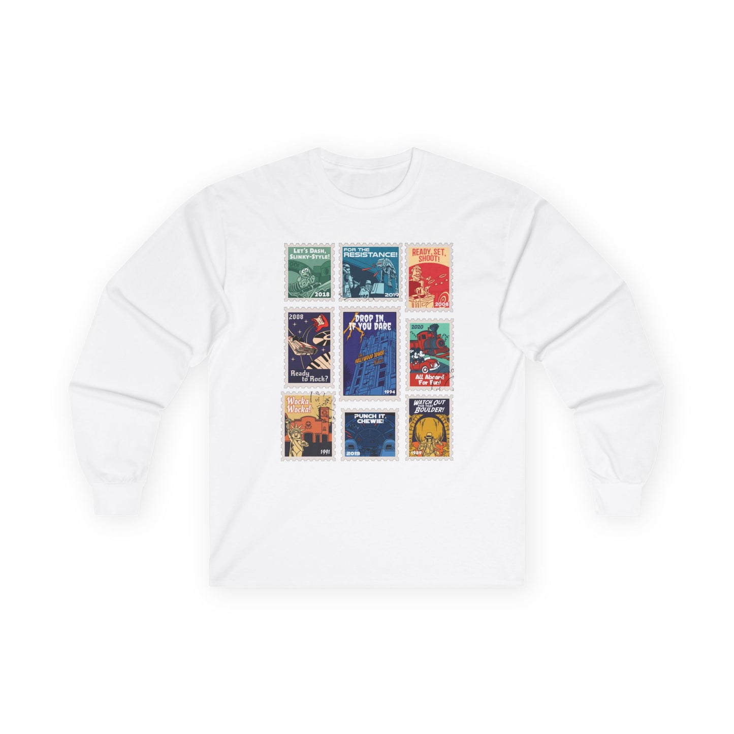 Hollywood Studios Vintage Stamps - Long Sleeve Tee