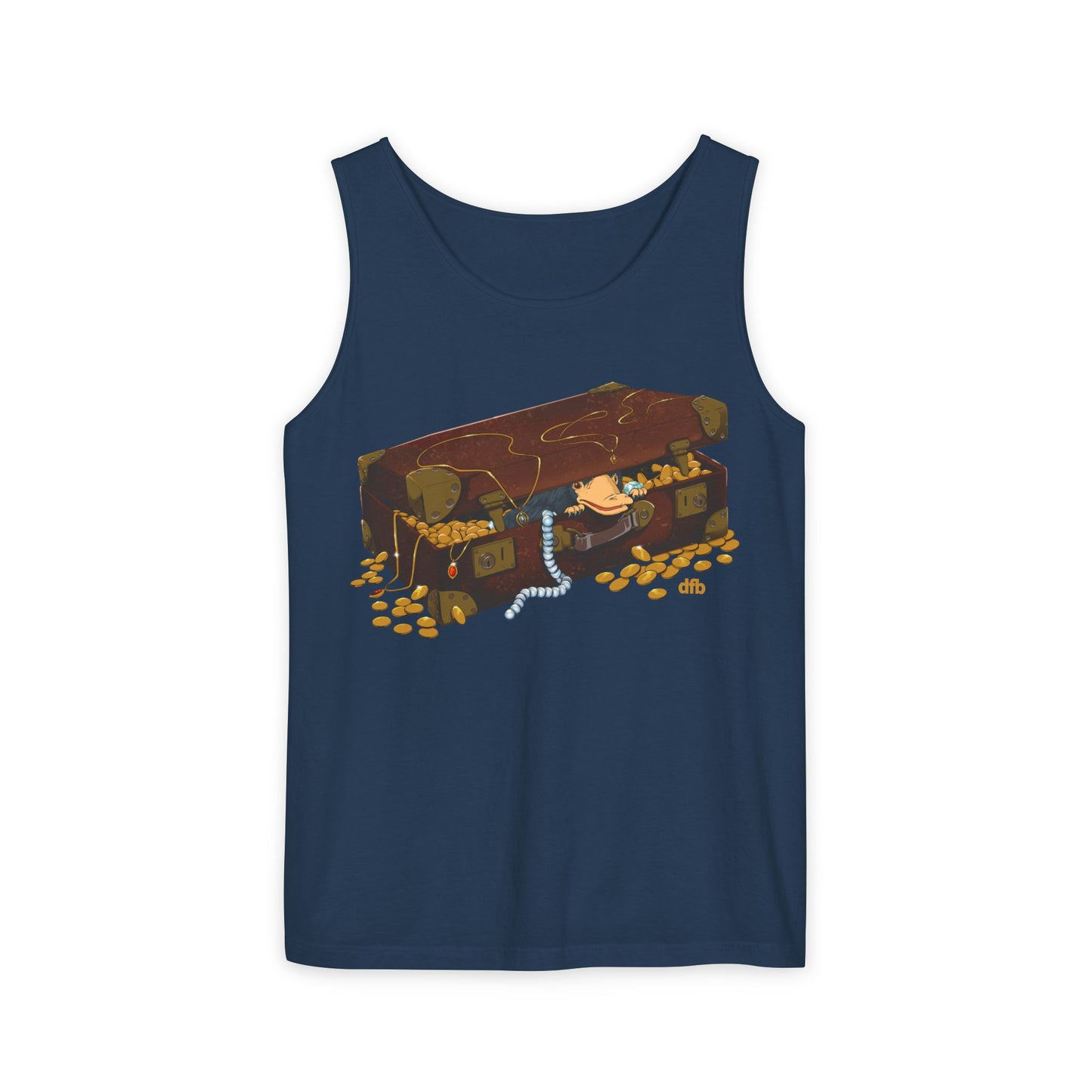 Niffler in a Suitcase - Unisex Garment-Dyed Tank Top