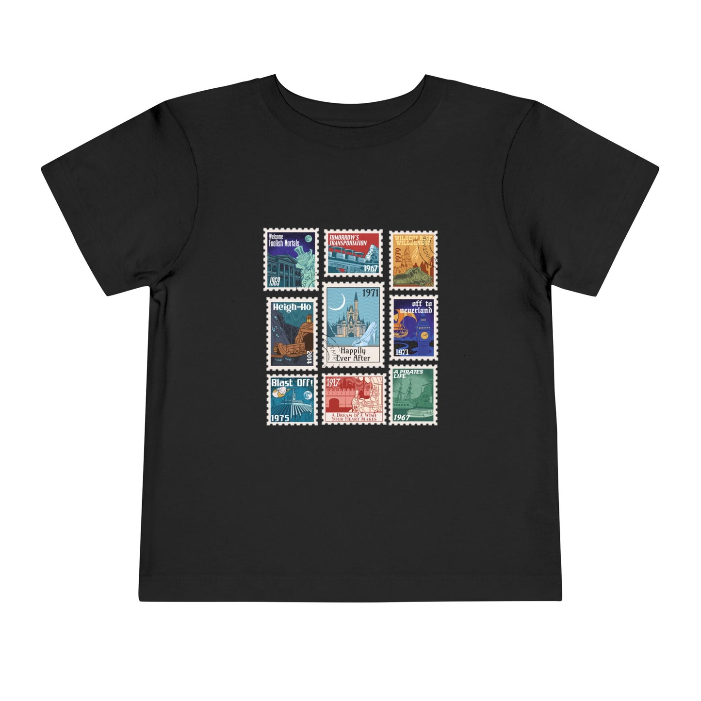 Magic Kingdom Vintage Stamps - Toddler T-shirt