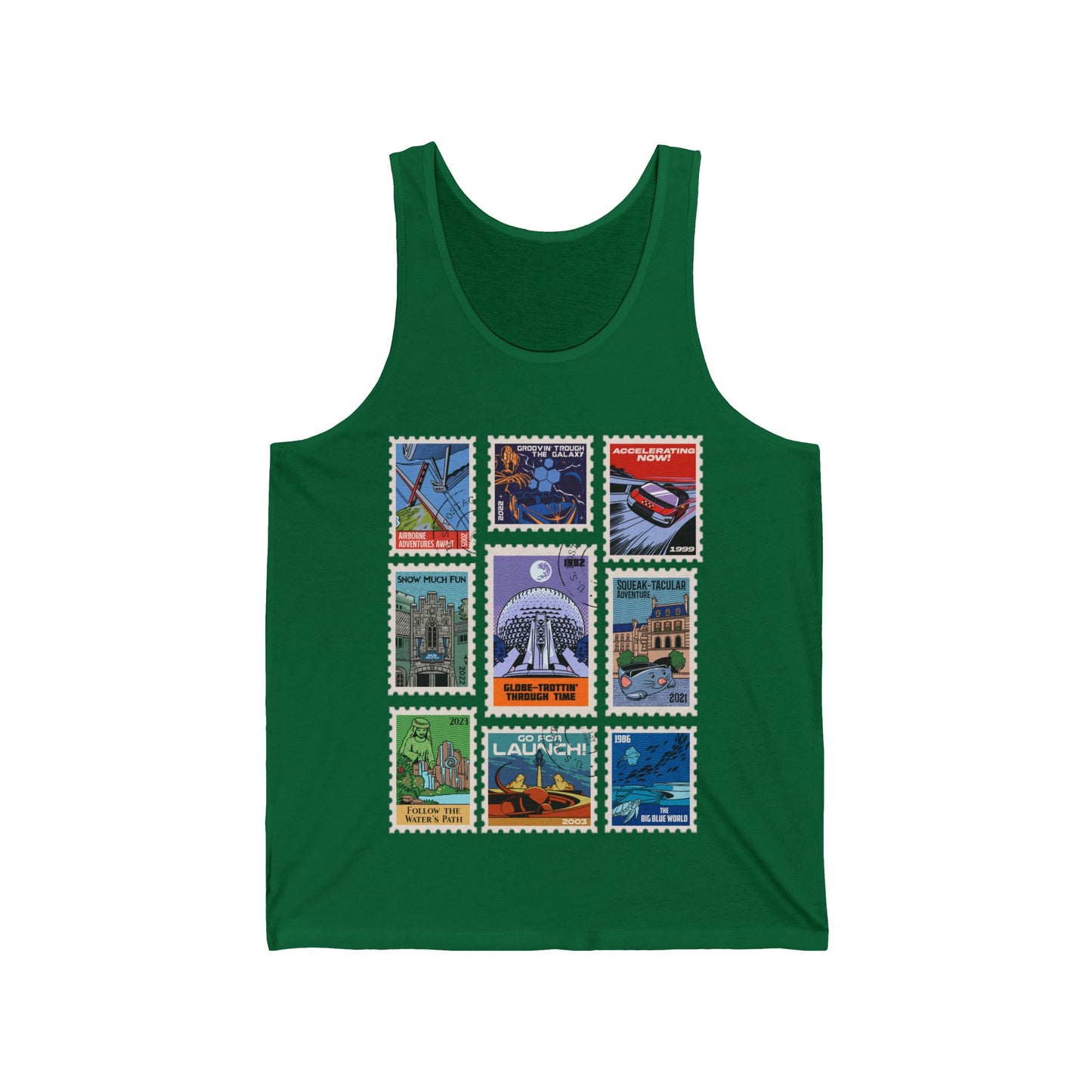 EPCOT Vintage Stamps - Adult Unisex Tank Top