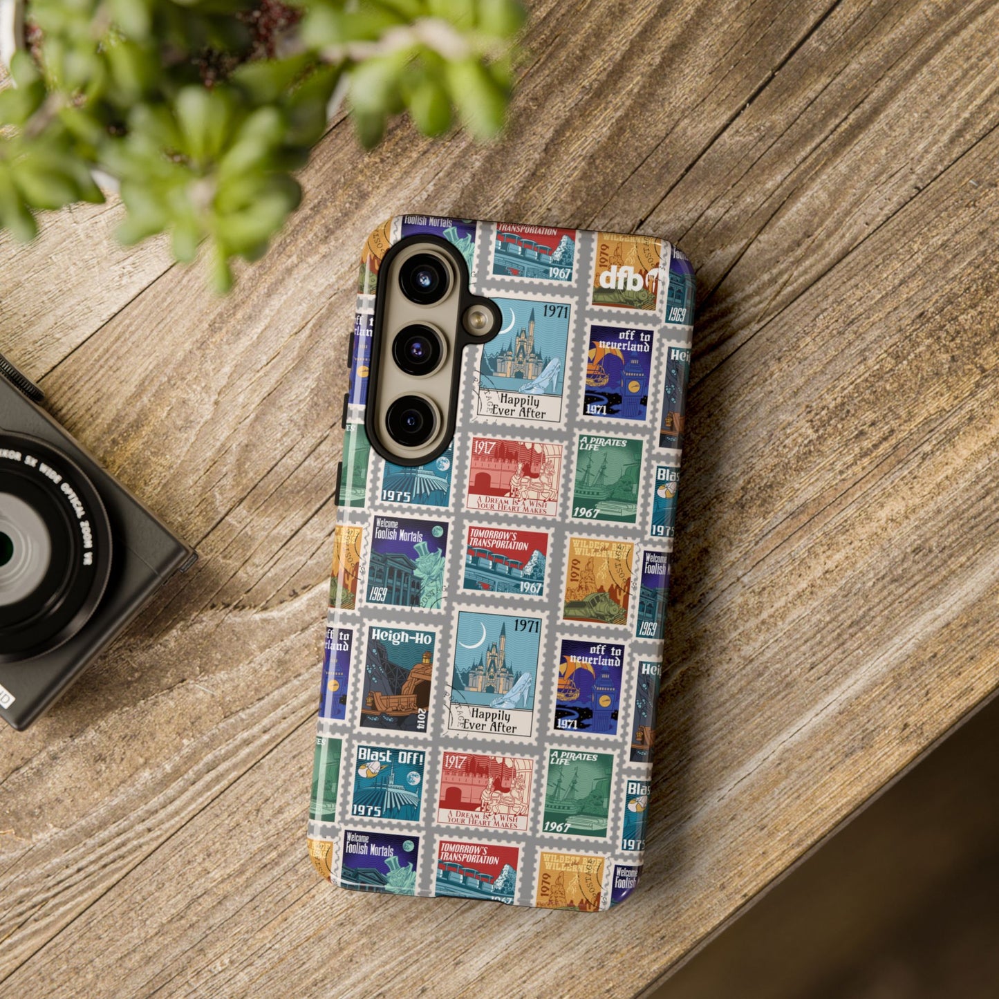 Magic Kingdom Vintage Stamps - Samsung Galaxy & Google Pixel Phone Case