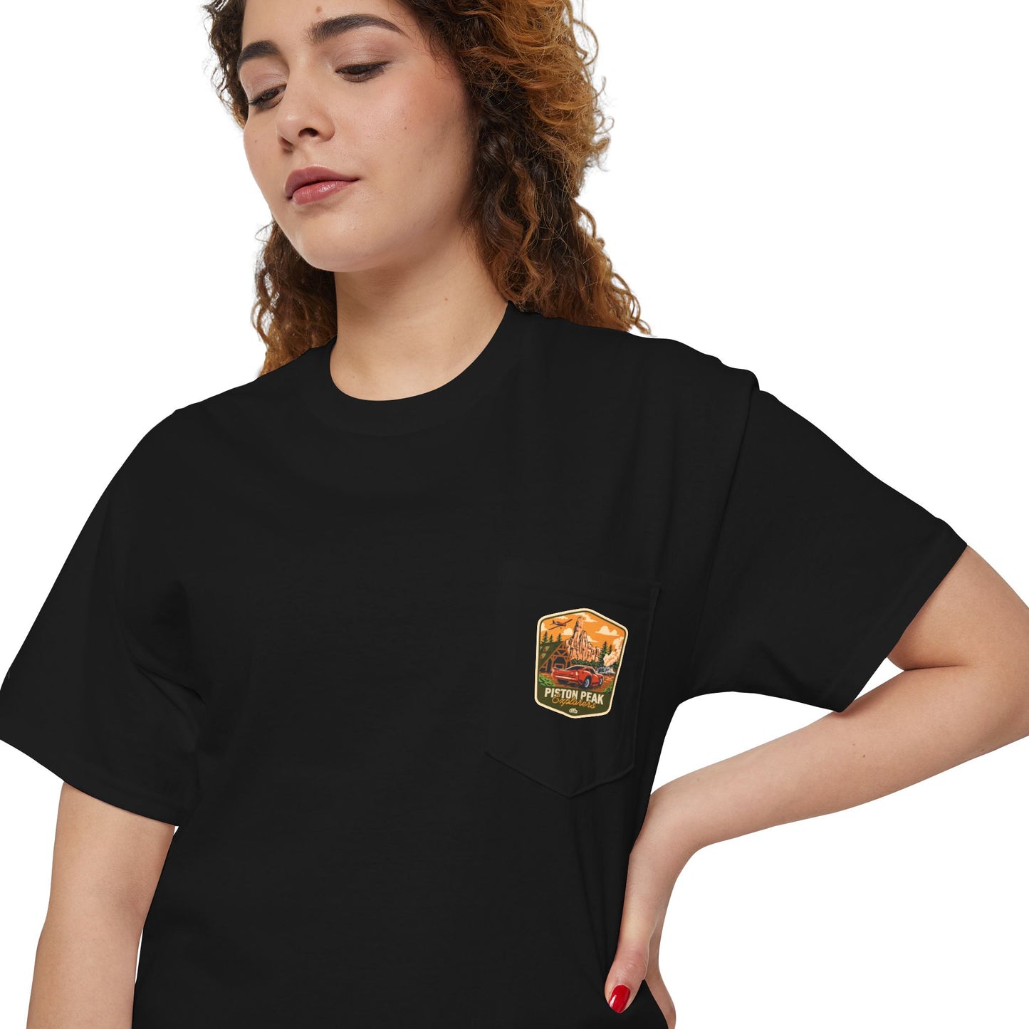 Piston Peak - Unisex Heavy Cotton Pocket Tee