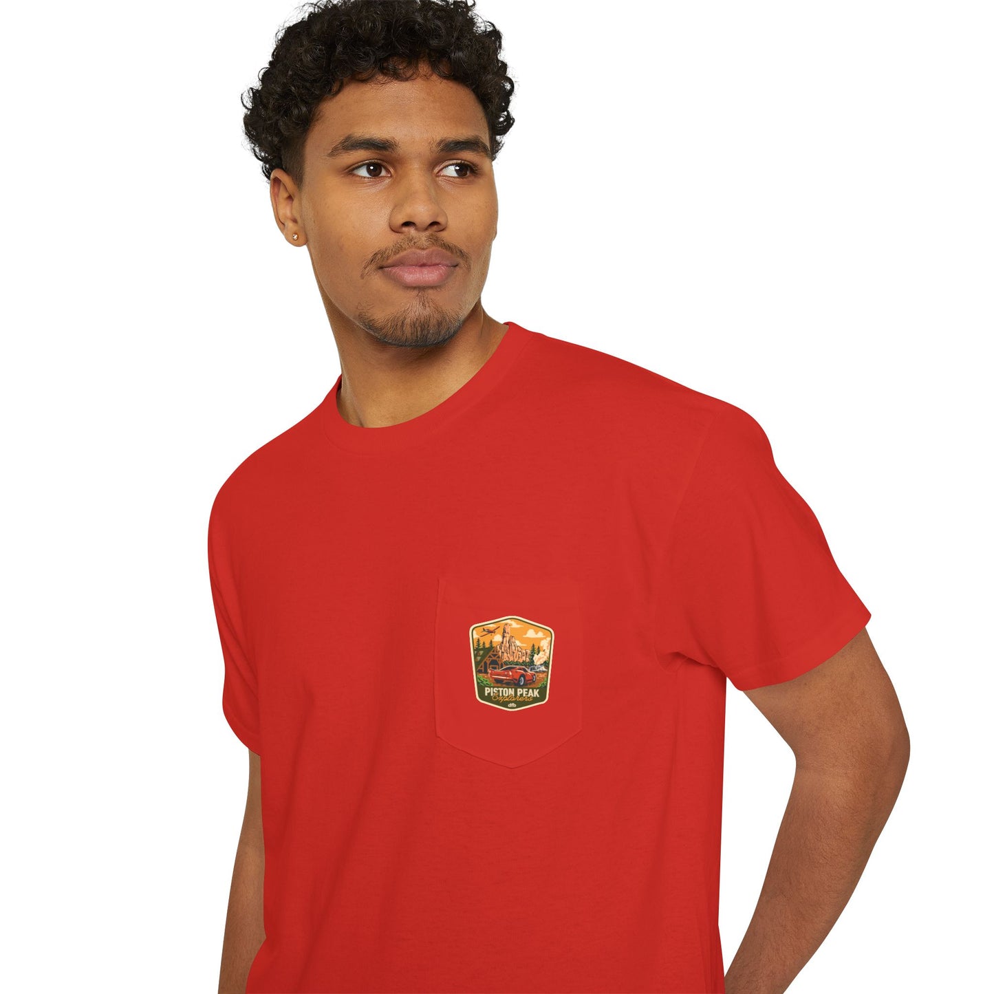 Piston Peak - Unisex Heavy Cotton Pocket Tee