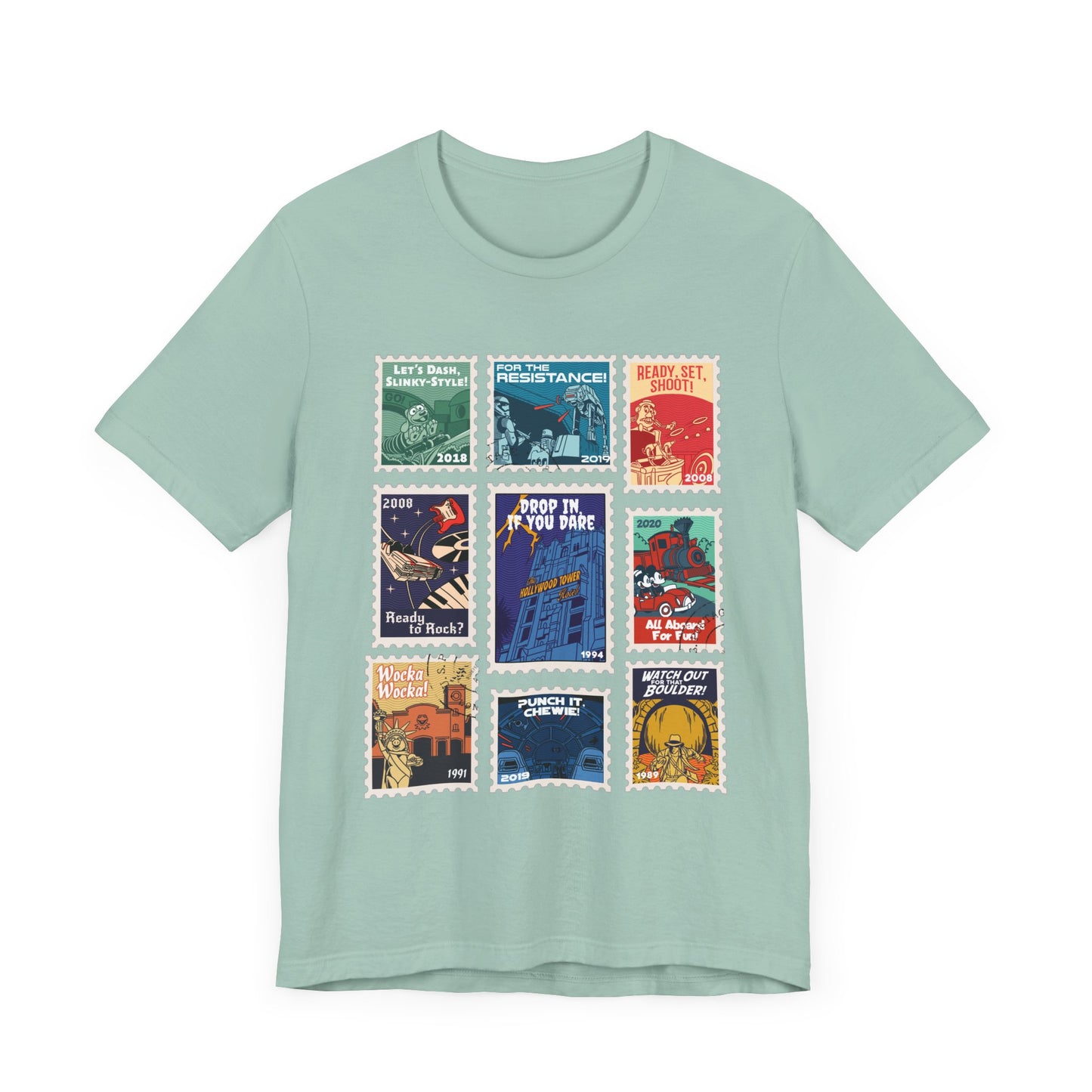 Hollywood Studios Vintage Stamps - Adult Tee Shirt