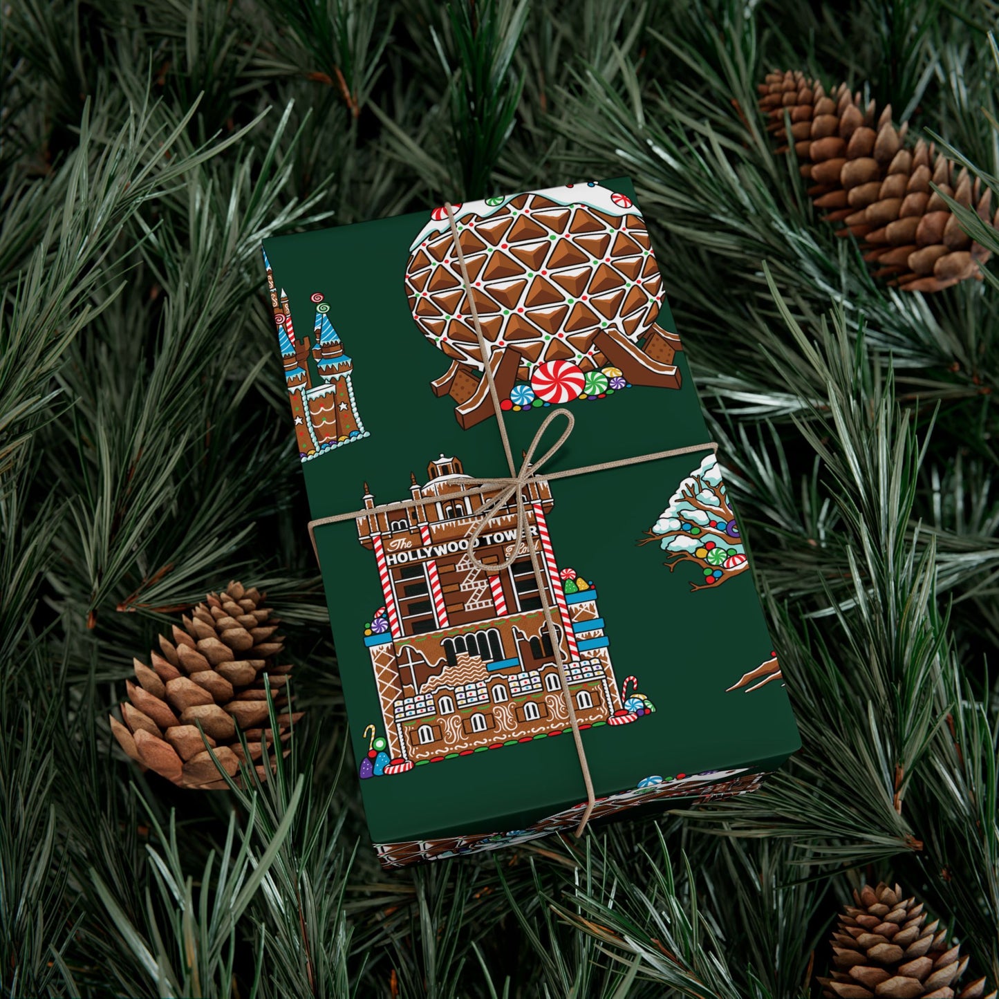 Gingerbread Park Landmarks - Gift Wrap Papers