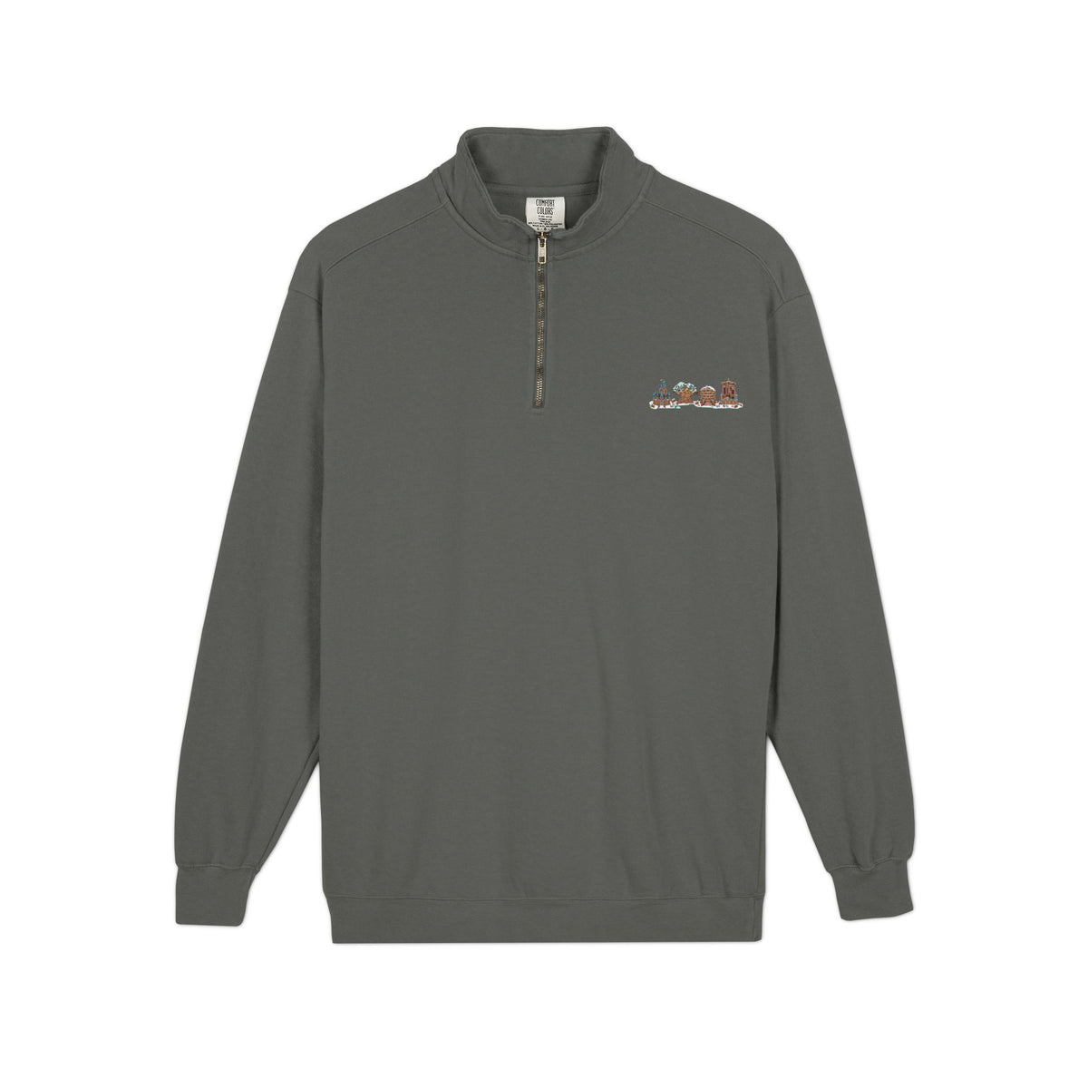 Gingerbread Park Icons - Unisex Adult Quarter-Zip Sweatshirt