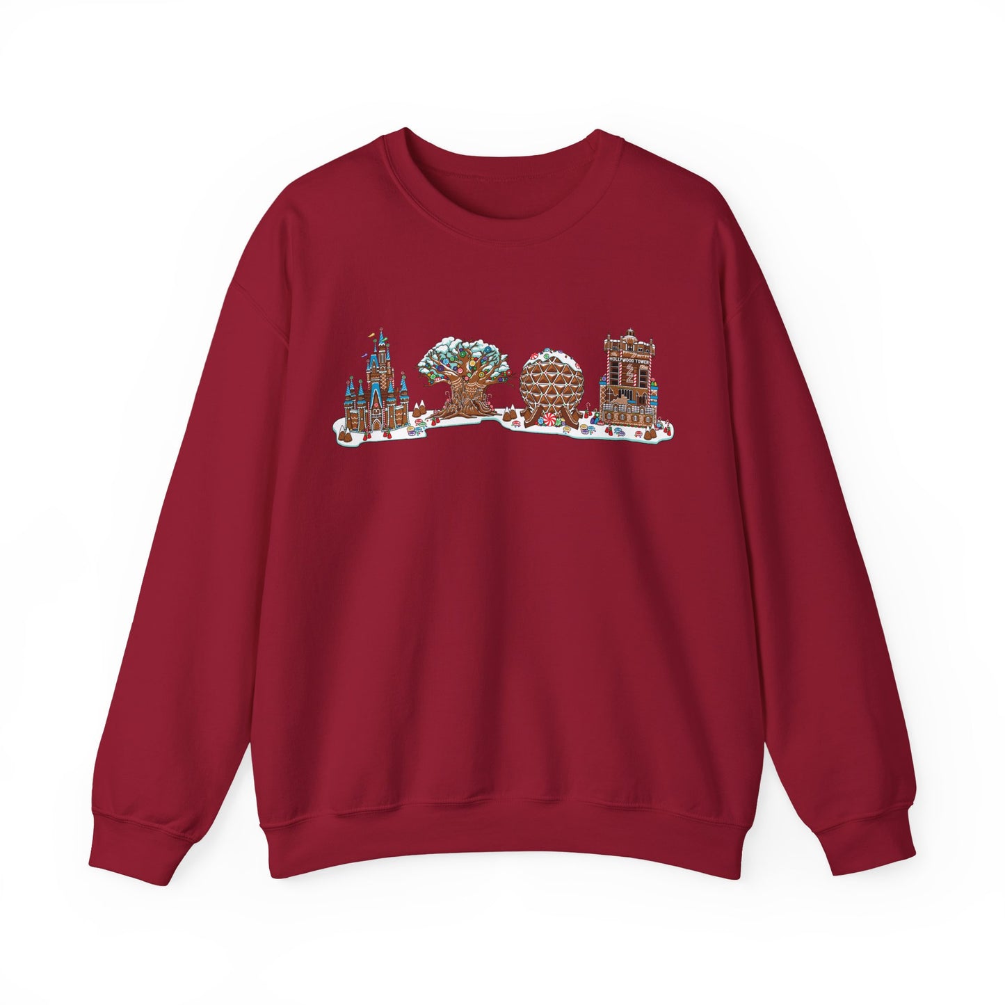 Gingerbread Park Icons - Adult Crewneck Sweatshirt