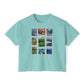 Animal Kingdom Vintage Stamps - Women's Boxy Tee