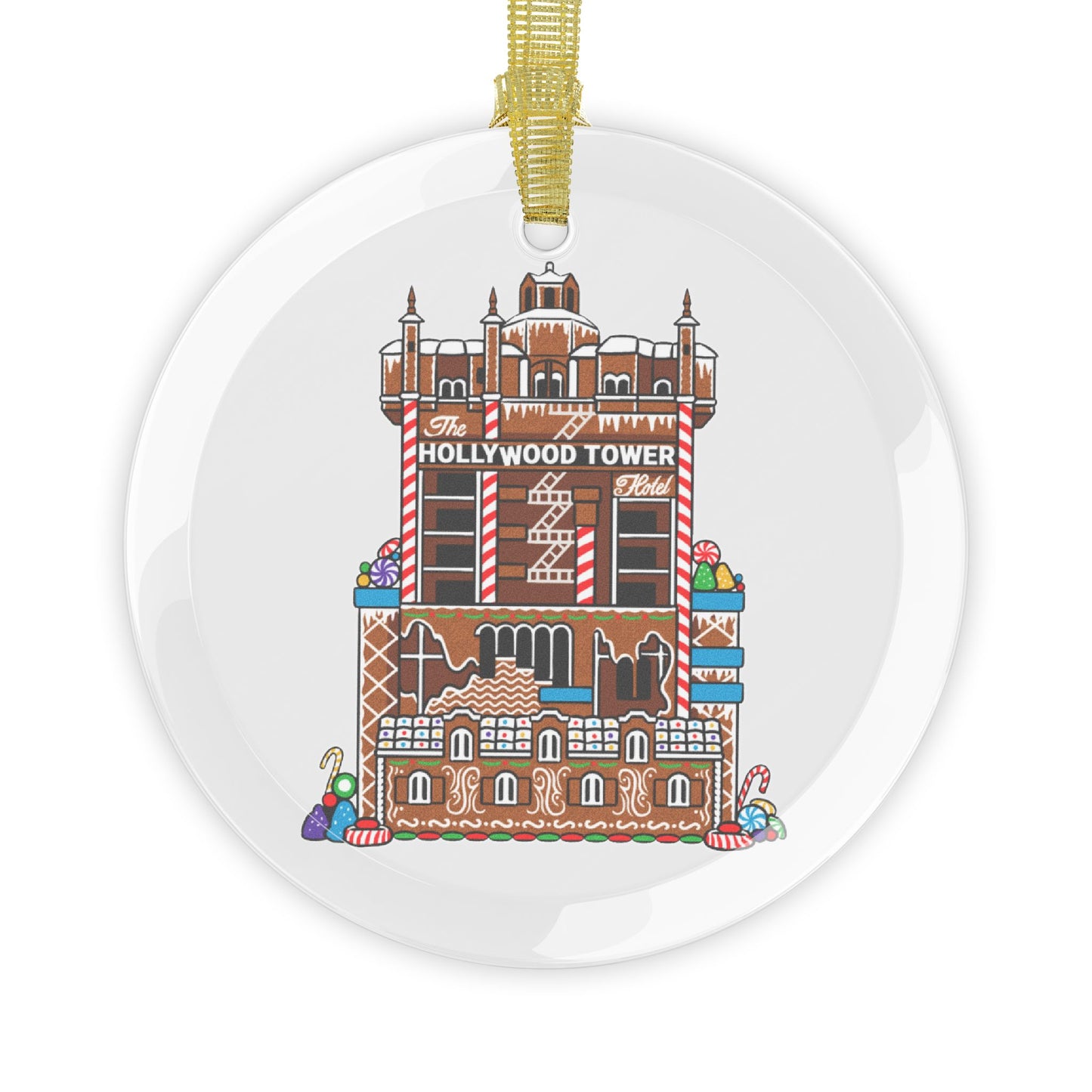 Tower of Terror - Gingerbread Park Icon, Hollywood Studios - Glass Ornaments