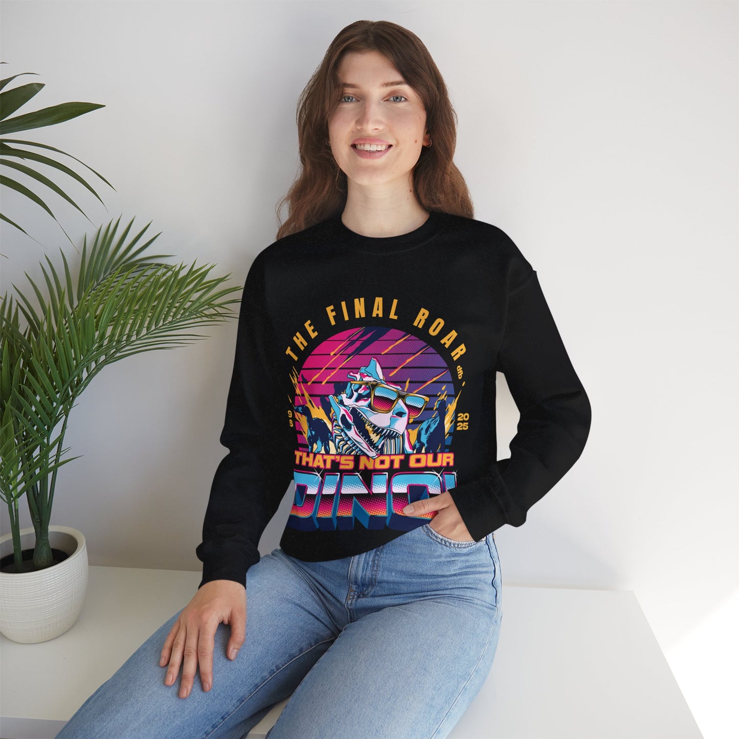 The Final Roar- DINOSAUR - Adult Crewneck Sweatshirt