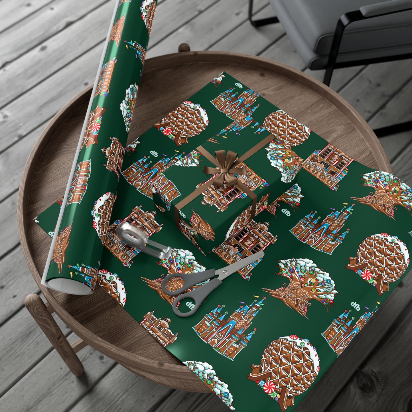 Gingerbread Park Landmarks - Gift Wrap Papers