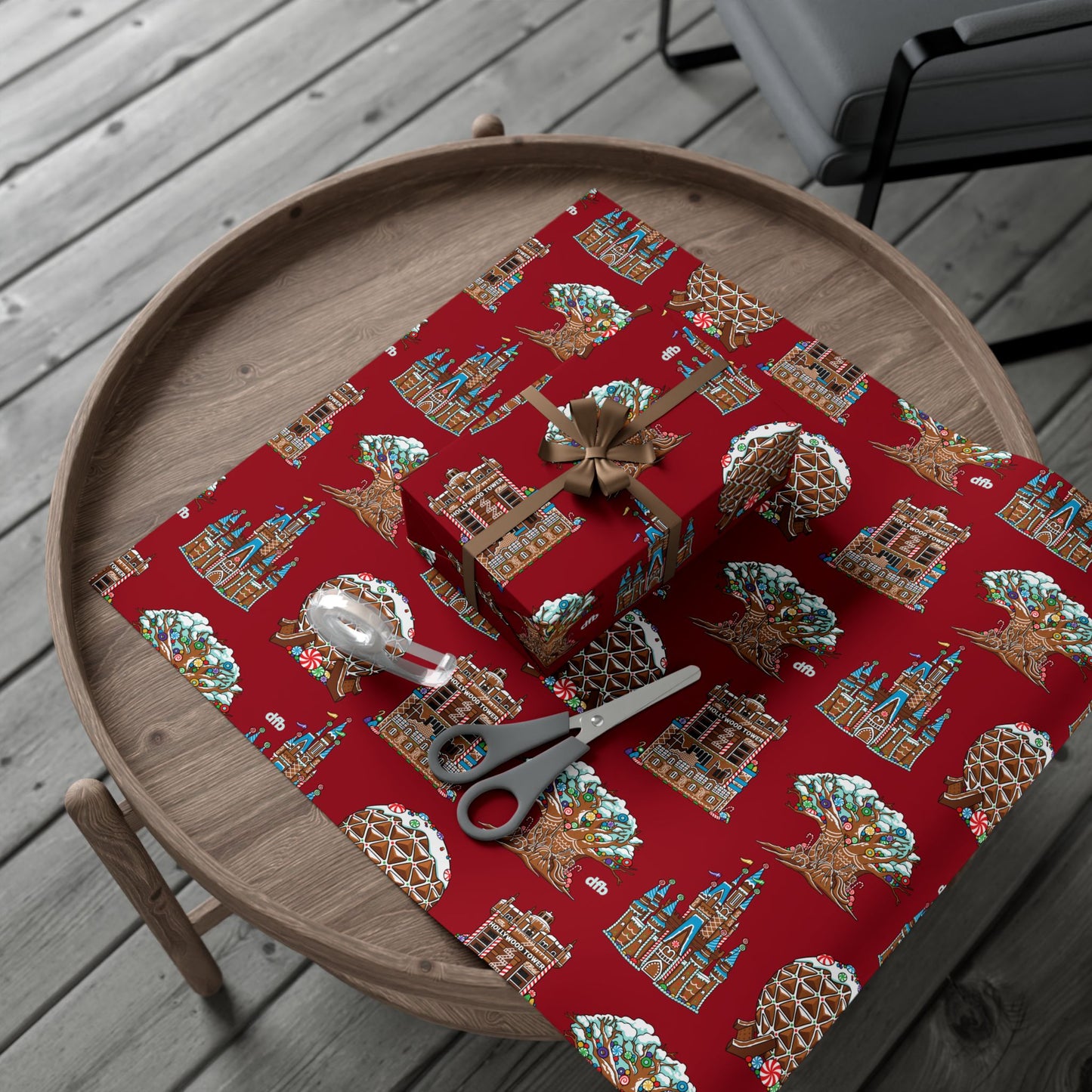 Gingerbread Park Landmarks - Gift Wrap Papers
