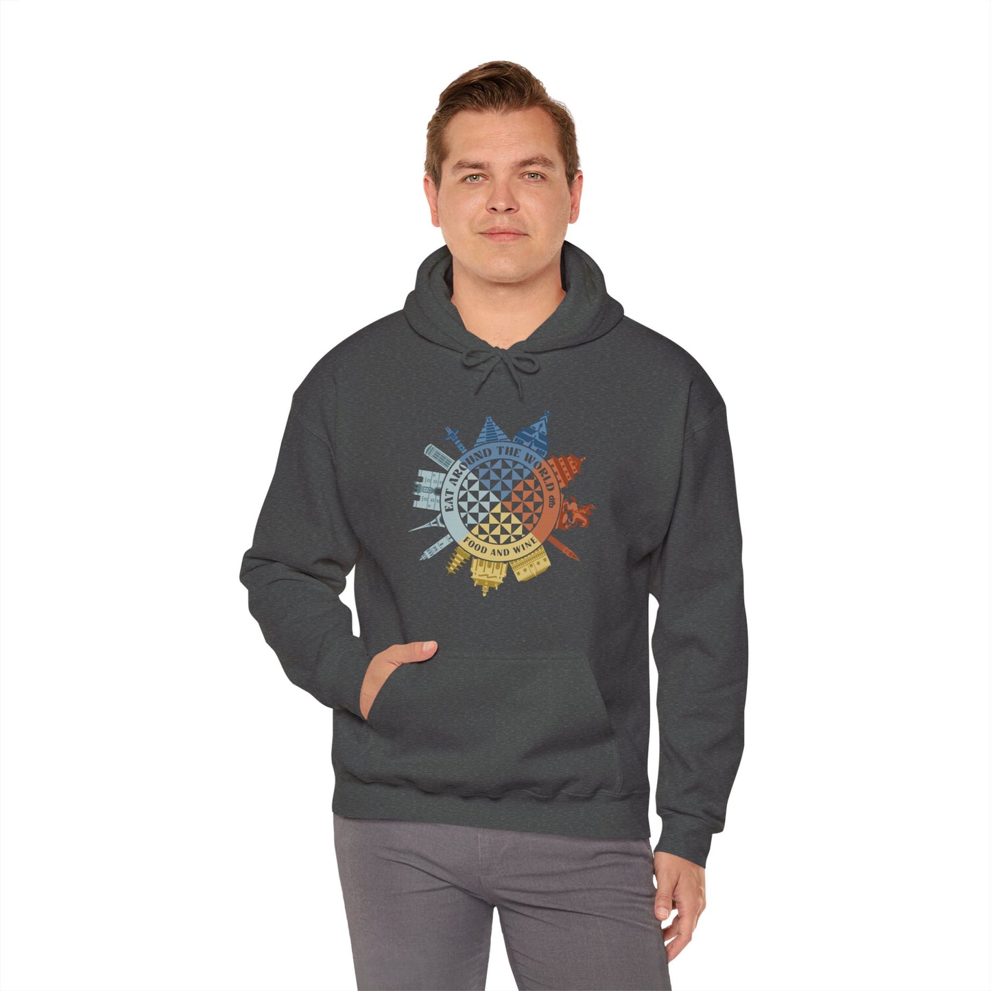 Food & Wine Compass -  Adult Hoodie Sweatshirt
