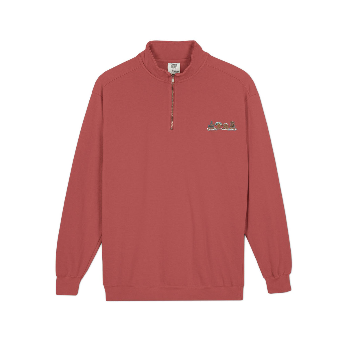 Gingerbread Park Icons - Unisex Adult Quarter-Zip Sweatshirt