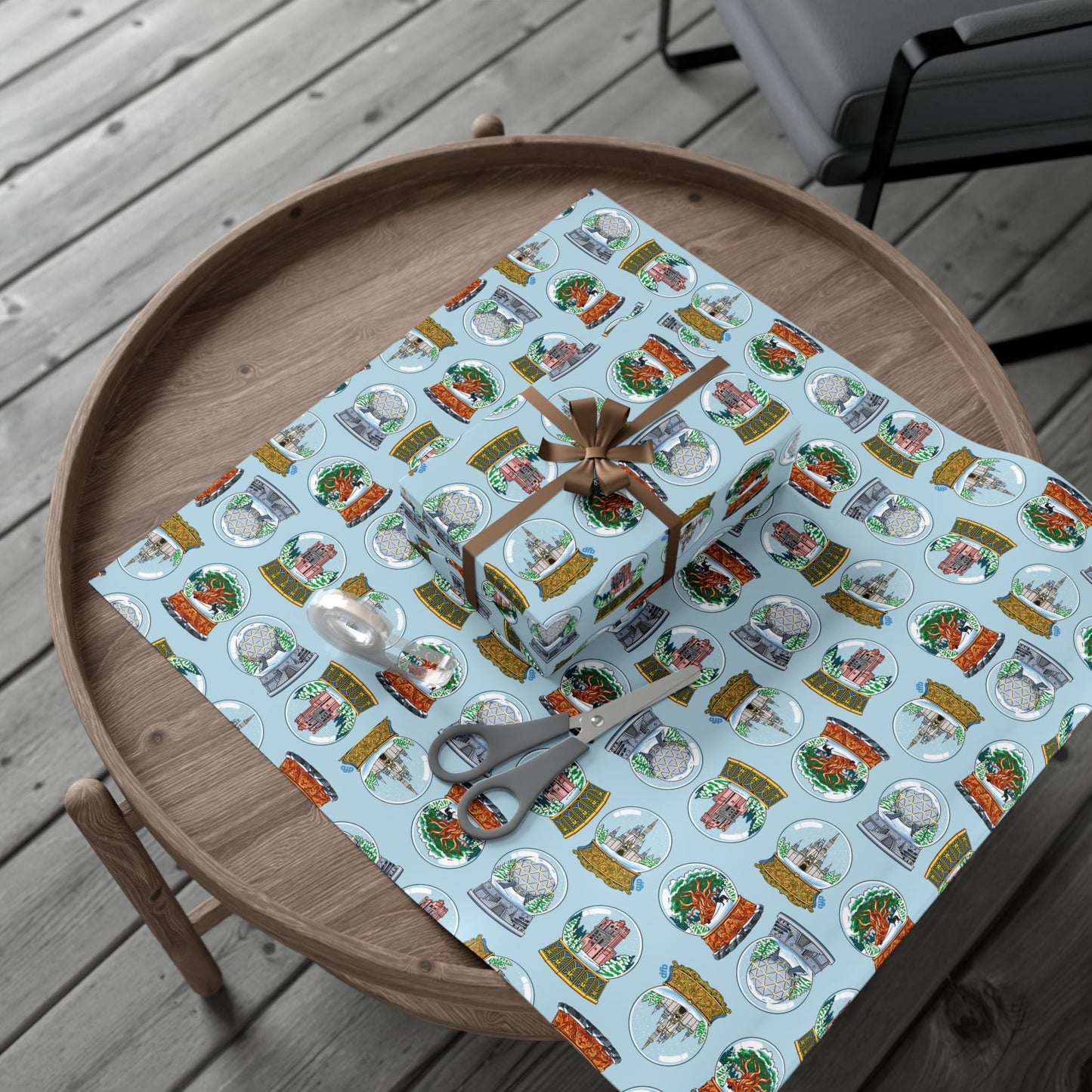 Snowglobes Park Landmarks - Gift Wrap Papers