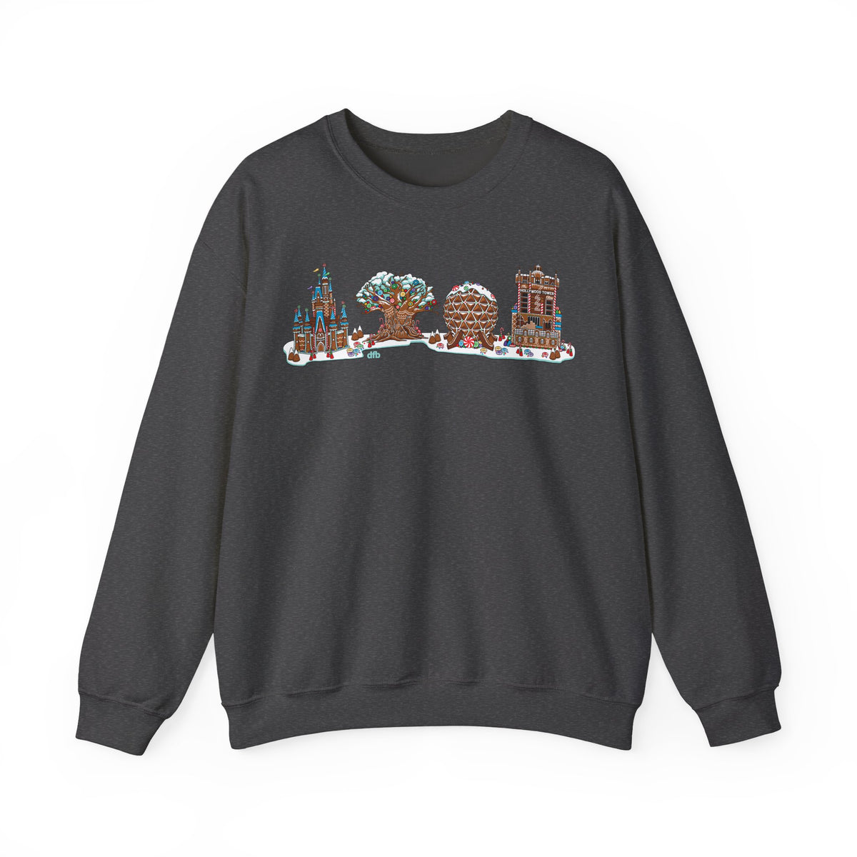 Gingerbread Park Icons - Adult Crewneck Sweatshirt