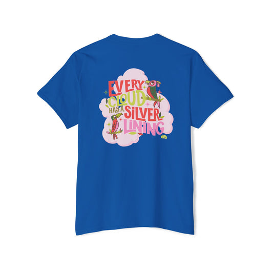 LIMITED EDITION Every Cloud Has a Silver Lining - Front & Back - Unisex Heavy Cotton Pocket Tee