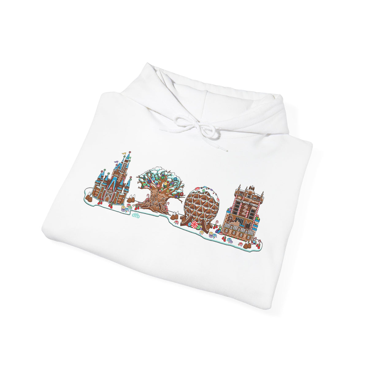 Gingerbread Park Icons -  Adult Hoodie Sweatshirt
