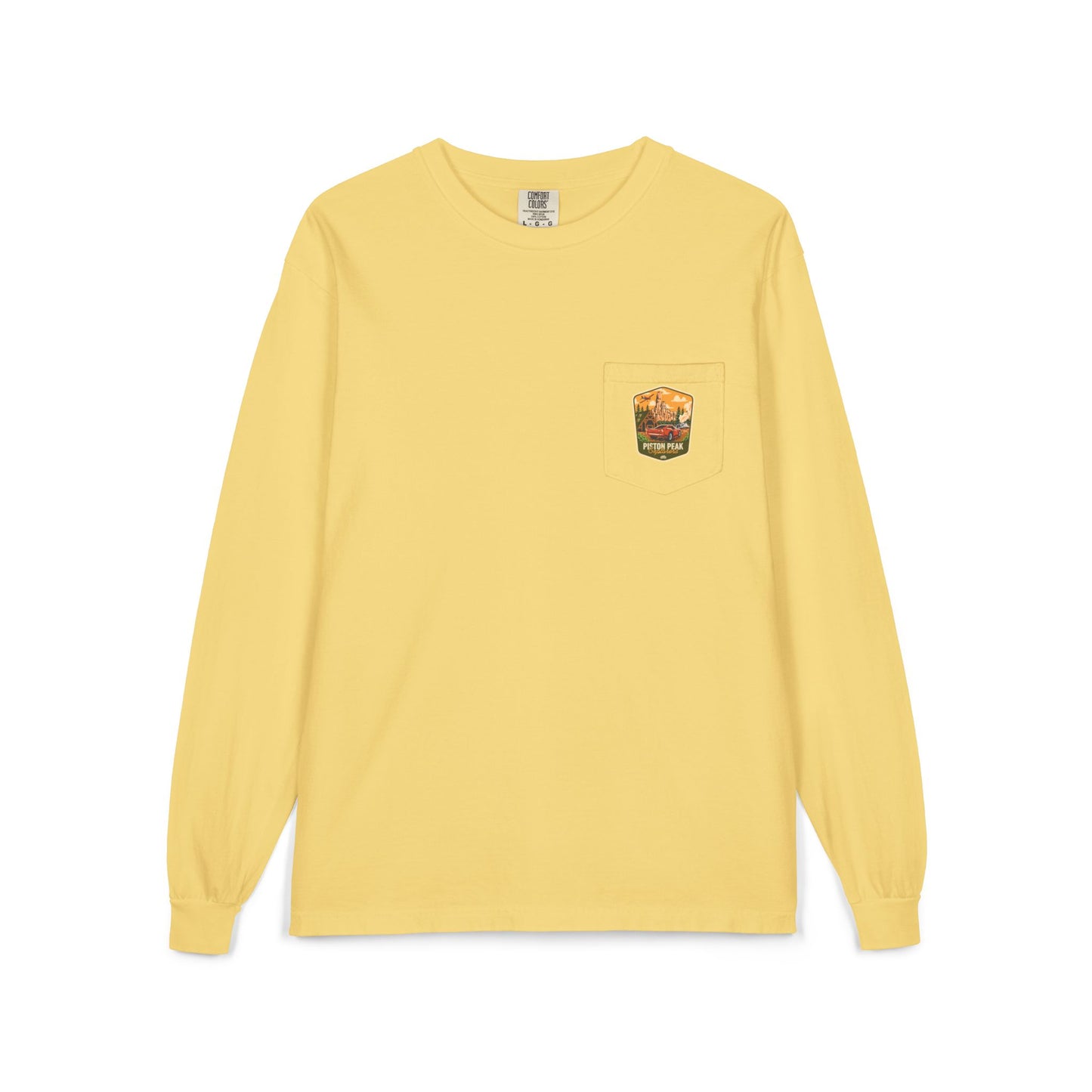 Piston Peak - Unisex Long Sleeve Pocket T-Shirt