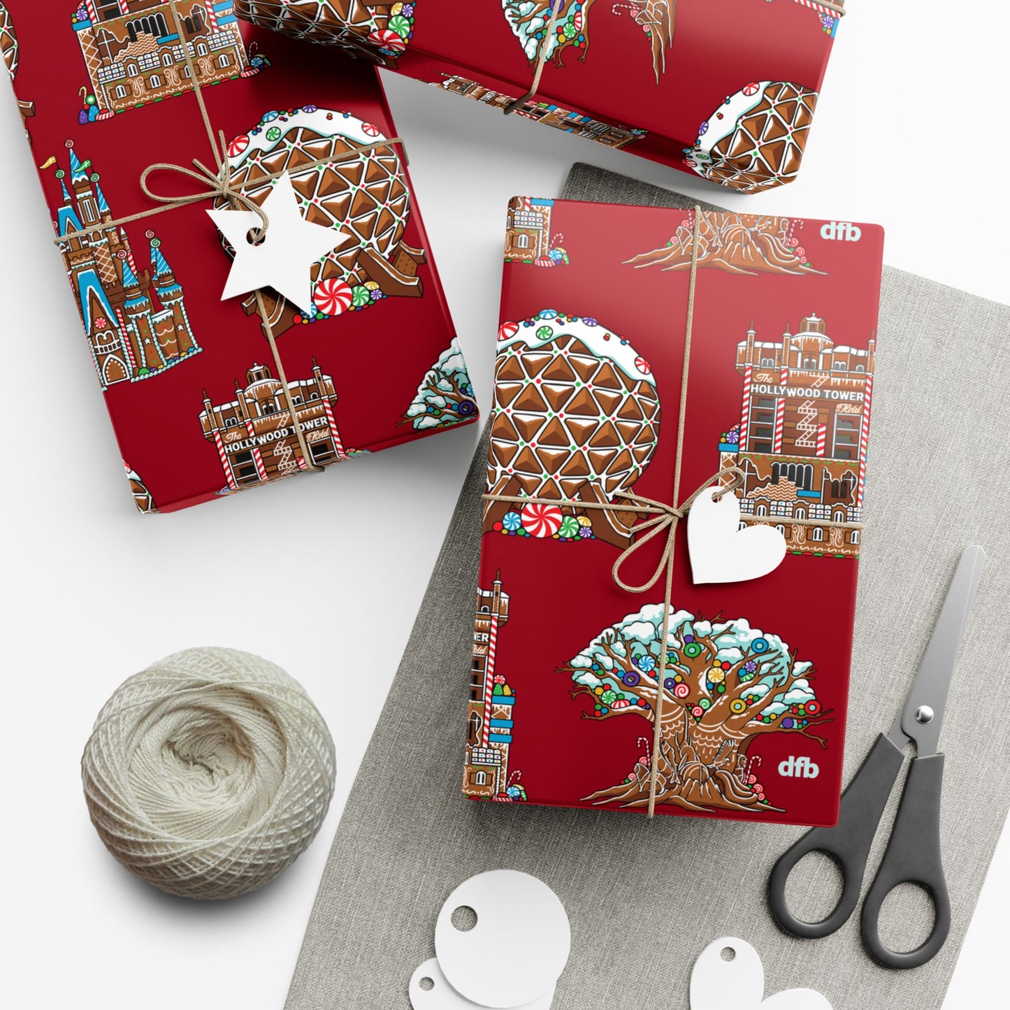 Gingerbread Park Landmarks - Gift Wrap Papers
