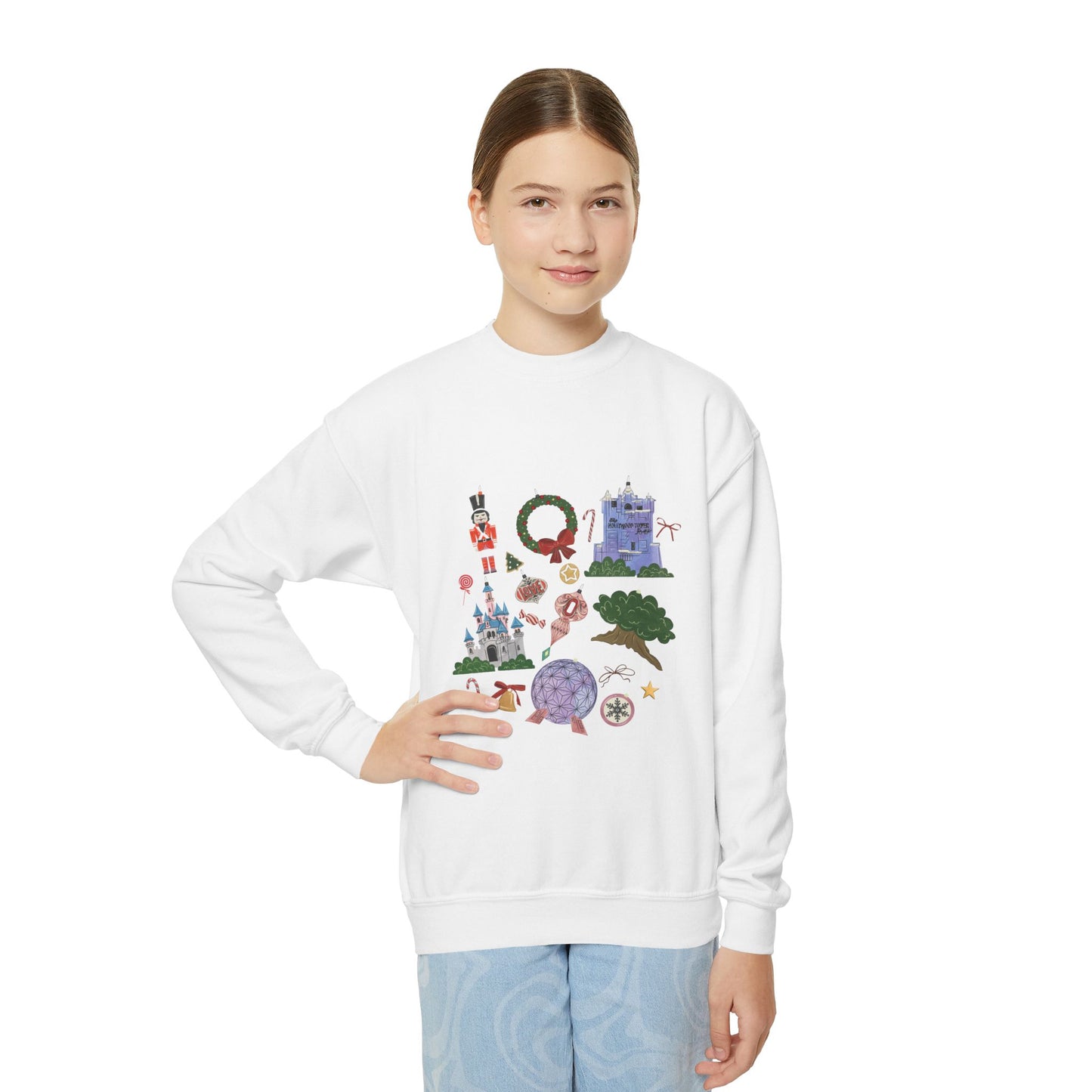 Park Icons Vintage Ornaments - Youth Crewneck Sweatshirt