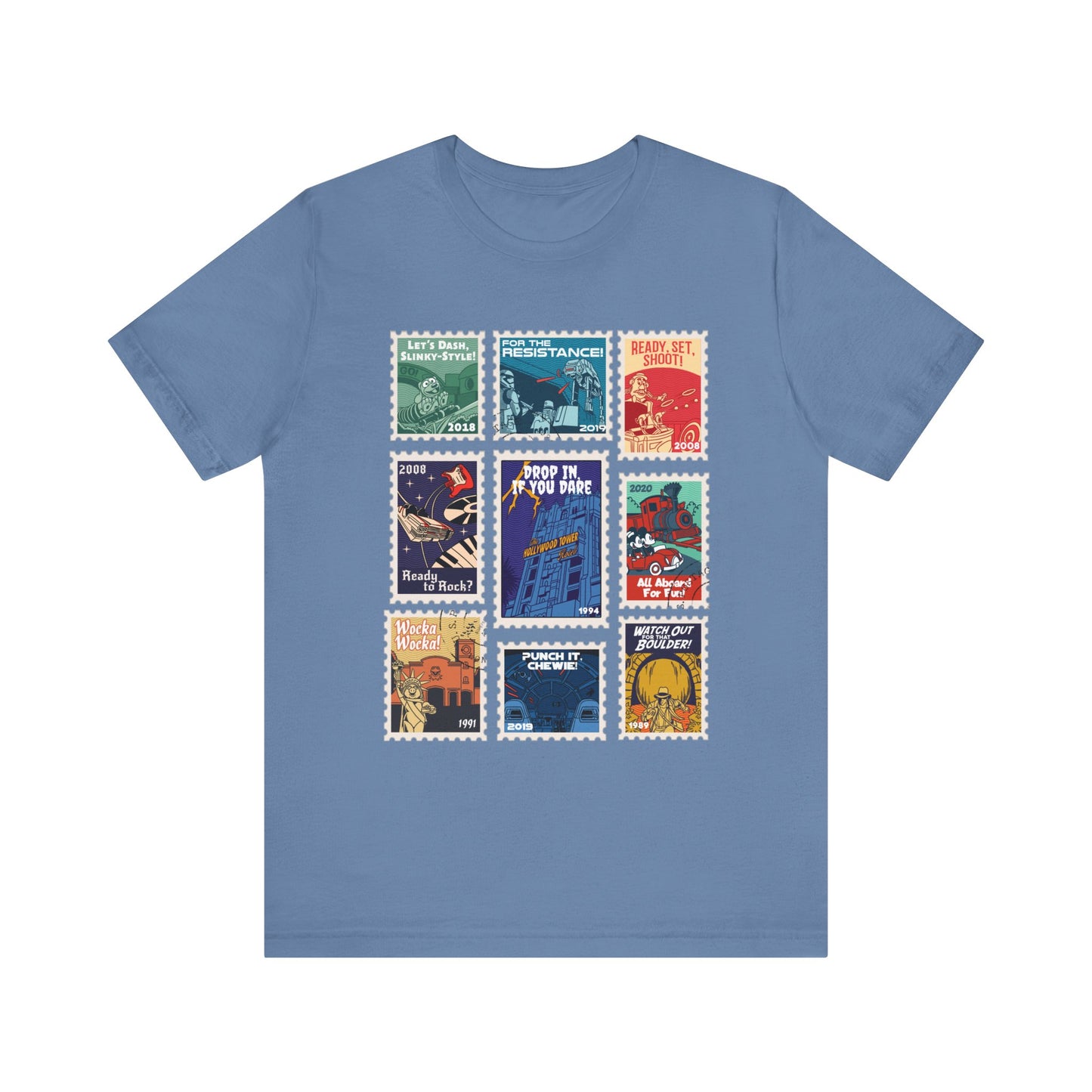 Hollywood Studios Vintage Stamps - Adult Tee Shirt