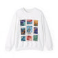 Magic Kingdom Vintage Stamps - Adult Crewneck Sweatshirt