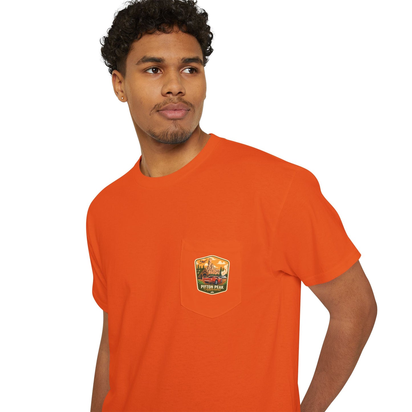 Piston Peak - Unisex Heavy Cotton Pocket Tee