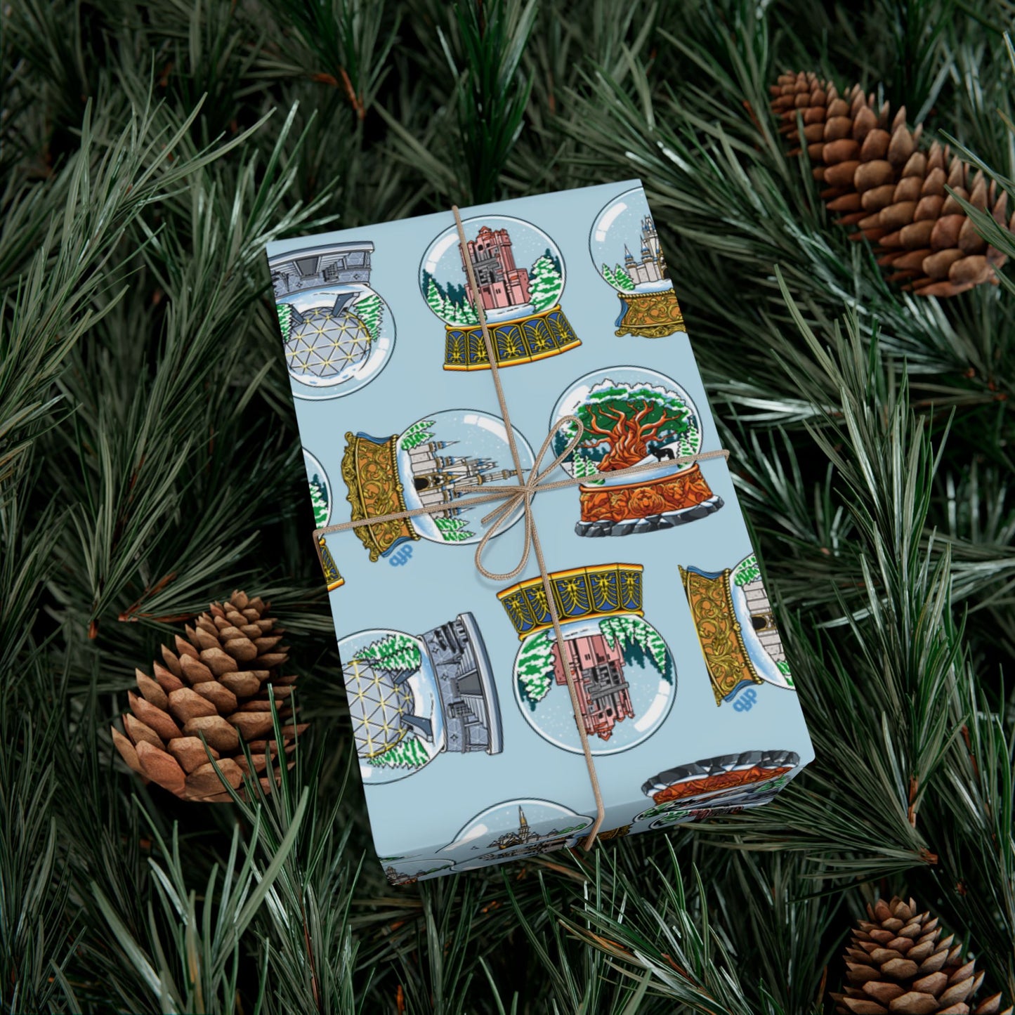 Snowglobes Park Landmarks - Gift Wrap Papers
